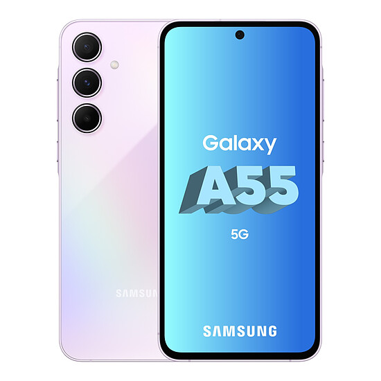 Smartphone reconditionné Samsung Galaxy A55 5G (Lilas) - 256 Go · Reconditionné - Autre vue