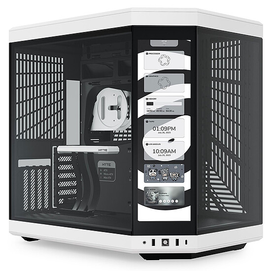 Boîtier PC Hyte Y70 Touch - Noir/Blanc