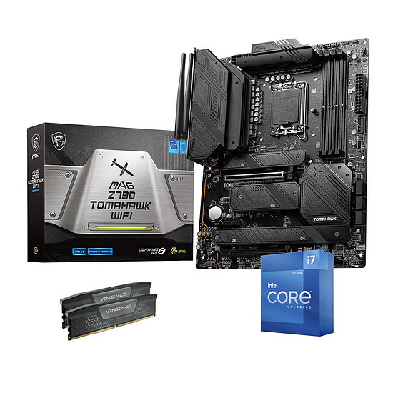 Kit upgrade PC Intel Core i7 12700K - MSI Z790 - RAM 32 Go DDR5