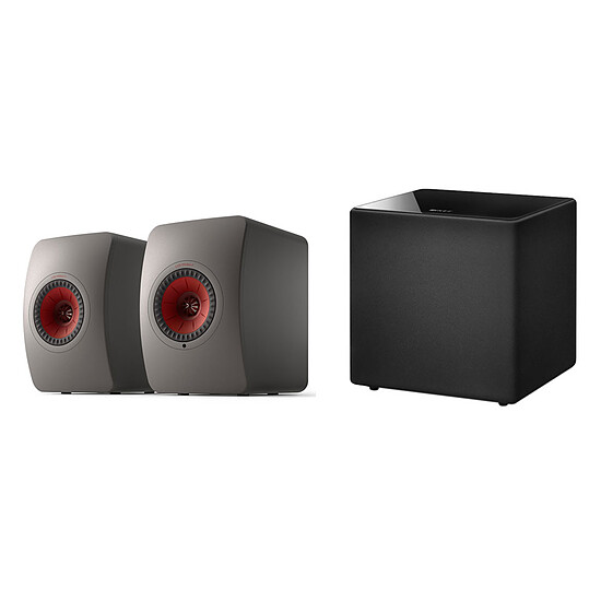 Enceintes HiFi / Home-Cinéma Kef LS50 Wireless II Gris Titane+ Kube 10b