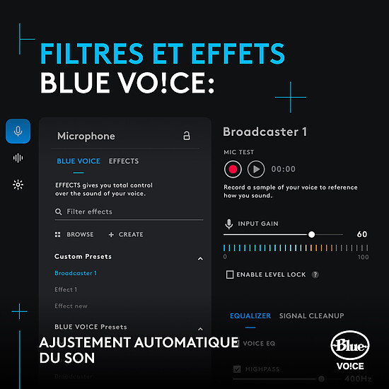 Microphone Logitech G Yeti GX - Noir - Autre vue