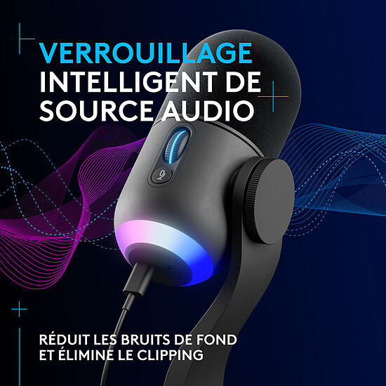 Microphone Logitech G Yeti GX - Noir - Autre vue