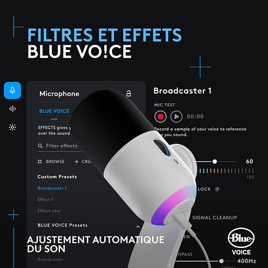 Microphone Logitech G Yeti GX - Blanc - Autre vue