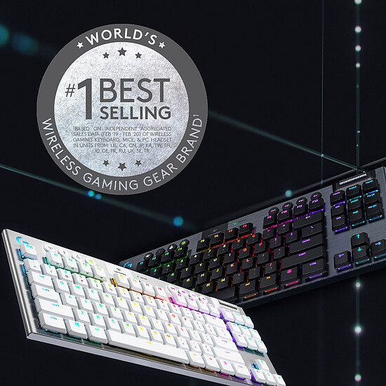 Clavier PC Logitech G G915 TKL Lightspeed - GL Tactile - Carbone - Autre vue