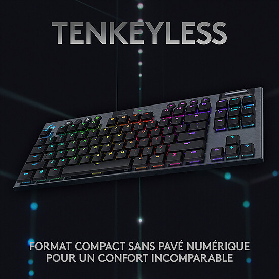 Clavier PC Logitech G G915 TKL Lightspeed - GL Tactile - Carbone - Autre vue