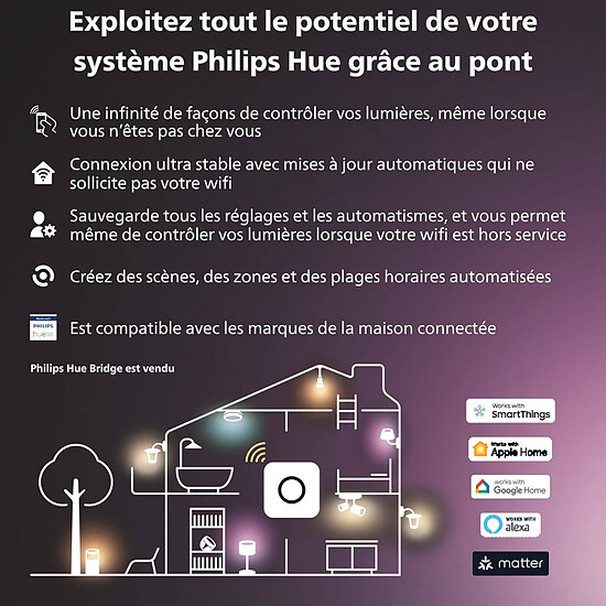 Lampe connectée Philips Hue Go Lampe à poser portable - Blanc - Autre vue