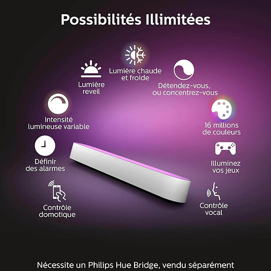 Lampe connectée Philips Hue Play Pack - Noir x2 - Autre vue