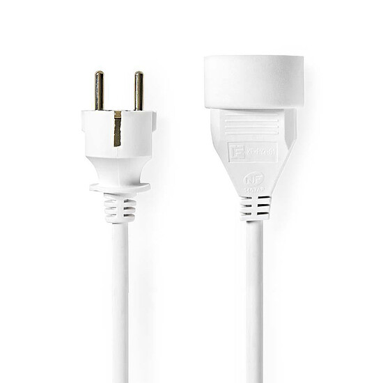 Câble d'alimentation Nedis Lot de 3 rallonges électriques droites blanches - 3 m - Autre vue