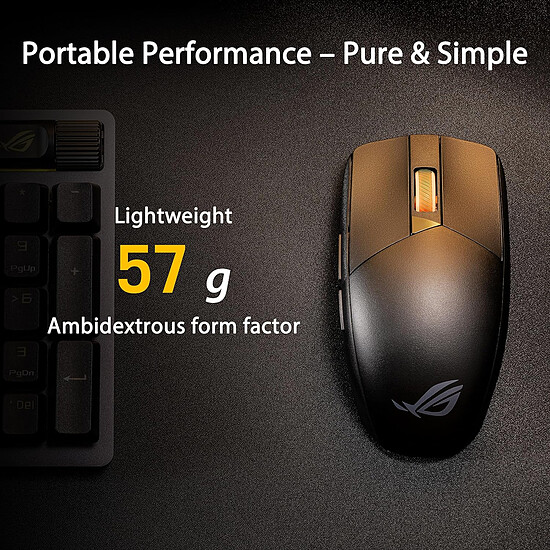 Souris PC Asus ROG Strix Impact III Wireless - Noir - Autre vue