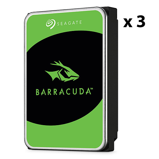 Disque dur interne Seagate BarraCuda - 2 To - 256 Mo - Pack de 3 - Autre vue