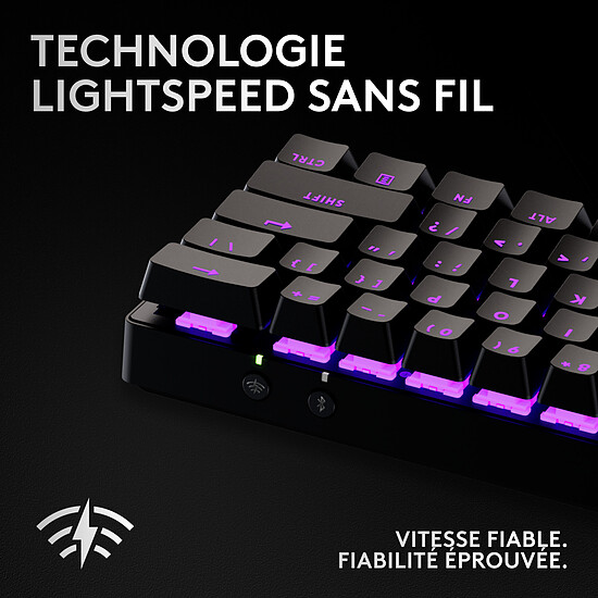 Clavier PC Logitech G Pro X 60 Lightspeed - Logitech GX Tactile - Noir - Autre vue