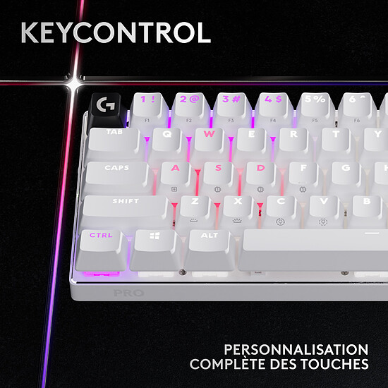 Clavier PC Logitech G Pro X 60 Lightspeed - Logitech GX Tactile - Blanc - Autre vue