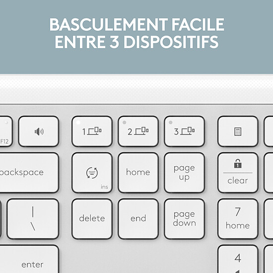 Clavier PC Logitech Signature Slim K950 - Blanc cassé - Autre vue
