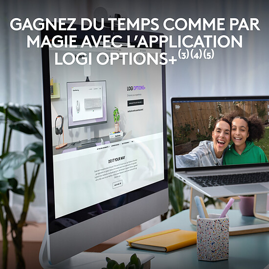 Clavier PC Logitech Signature Slim K950 - Blanc cassé - Autre vue