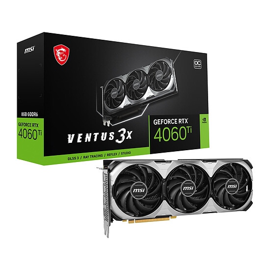 Carte graphique MSI GeForce RTX 4060 Ti VENTUS 3X E 8G OC
