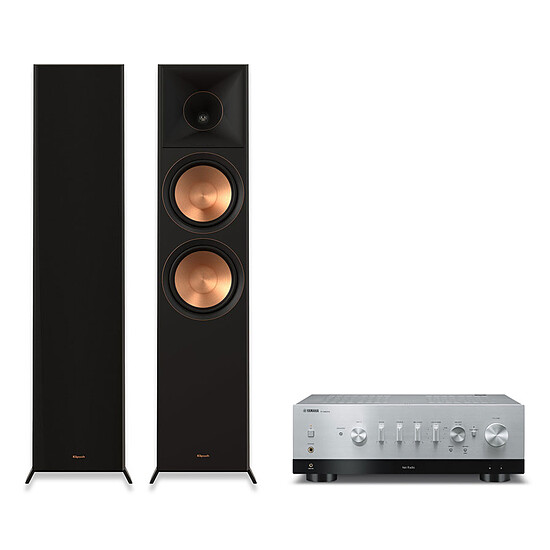Ampli HiFi Stéréo Yamaha R-N800A Argent + Klipsch RP-8000F II Ebène - Autre vue