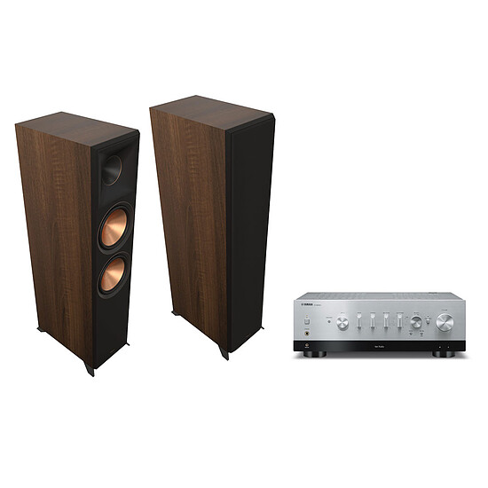 Ampli HiFi Stéréo Yamaha R-N800A Argent + Klipsch RP-8000F II Noyer - Autre vue