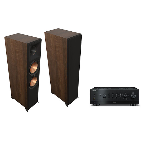 Ampli HiFi Stéréo Yamaha R-N800A Noir + Klipsch RP-8000F II Noyer - Autre vue