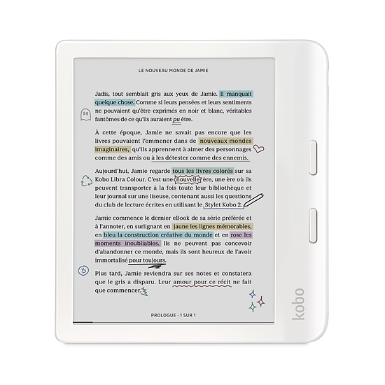 Liseuse numérique Kobo Libra Colour Blanc - Autre vue