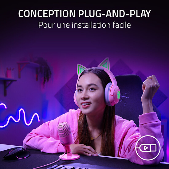 Microphone Razer Seiren V3 Mini - Quartz - Autre vue