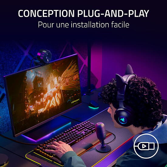 Microphone Razer Seiren V3 Mini - Blanc - Autre vue