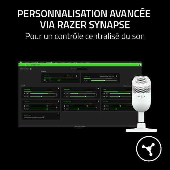 Microphone Razer Seiren V3 Mini - Blanc - Autre vue