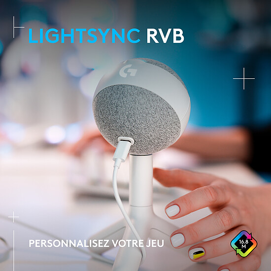 Microphone Logitech G Yeti Orb - Blanc cassé - Autre vue