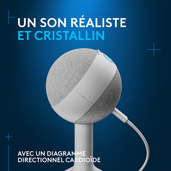Microphone Logitech G Yeti Orb - Blanc cassé - Autre vue