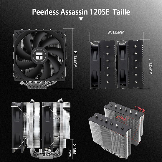 Ventirad Thermalright Peerless Assassin 120 SE - Noir - Autre vue