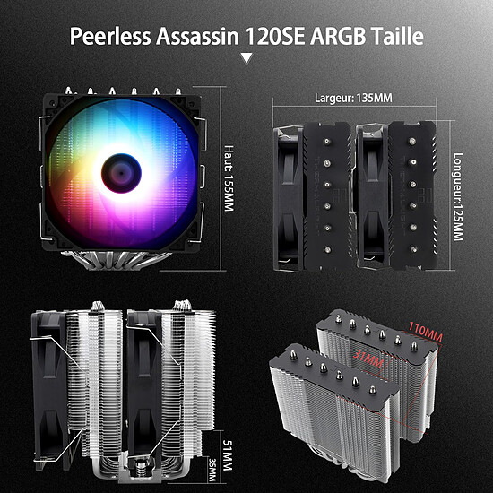 Ventirad Thermalright Peerless Assassin 120 SE ARGB - Noir - Autre vue