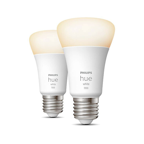 Ampoule connectée Philips Hue White E27 A60 - 9.5 W x2