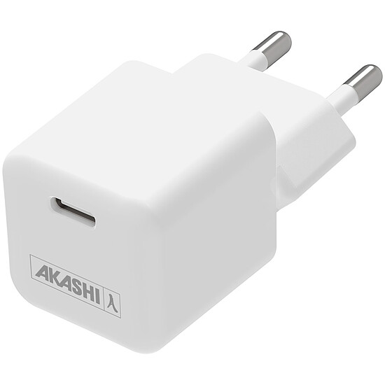 Chargeur USB Akashi Chargeur secteur USB-C 30W - Blanc