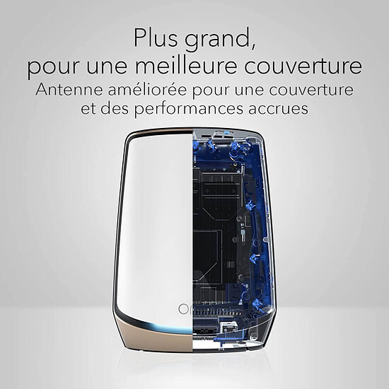 Routeur et modem Netgear Orbi WiFi 6 AX6000 Série 860 - Blanc + Satellite  - Autre vue