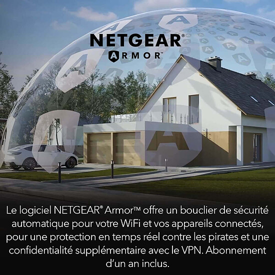 Routeur et modem Netgear Orbi WiFi 6 AX6000 Série 860 - Blanc + Satellite  - Autre vue