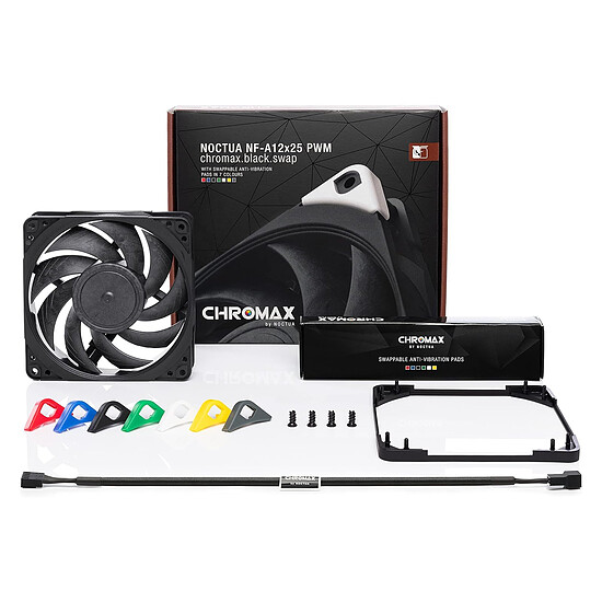 Ventilateur Boîtier Noctua NF-A12x25 PWM chromax.black.swap - Autre vue