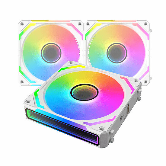 Ventilateur Boîtier Xigmatek Starlink Ultra Arctic - Pack de 3 + Contrôleur