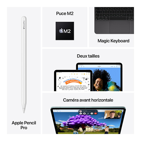 Tablette reconditionnée Apple iPad Air M2 2024 13 pouces Wi-Fi - 256 Go - Gris sidéral · Reconditionné - Autre vue