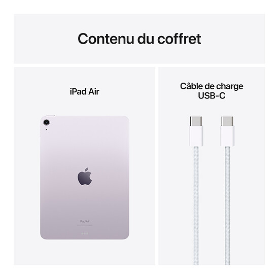 Tablette reconditionnée Apple iPad Air M2 2024 11 pouces Wi-Fi - 512 Go - Mauve · Reconditionné - Autre vue