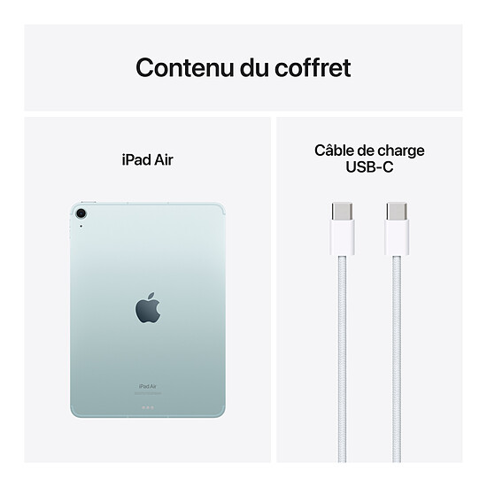 Tablette reconditionnée Apple iPad Air M2 2024 11 pouces Wi-Fi + Cellular - 256 Go - Bleu · Reconditionné - Autre vue