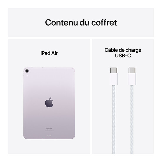 Tablette reconditionnée Apple iPad Air M2 2024 13 pouces Wi-Fi + Cellular - 1 To - Mauve · Reconditionné - Autre vue