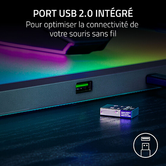 Tapis de souris Razer Firefly V2 Pro - Phantom White - Autre vue