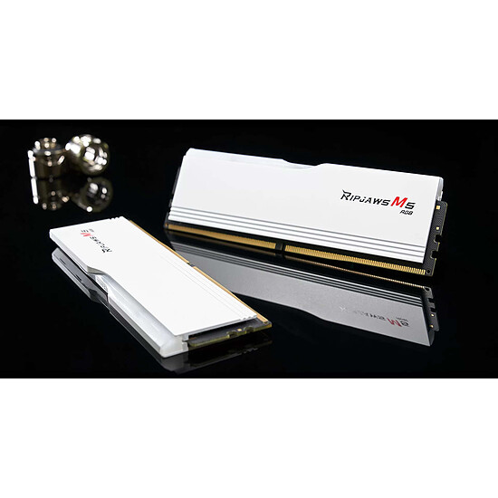 Mémoire RAM G.Skill Ripjaws M5 RGB White - 2 x 32 Go (64 Go) - DDR5 6000 MHz - CL32 - Autre vue