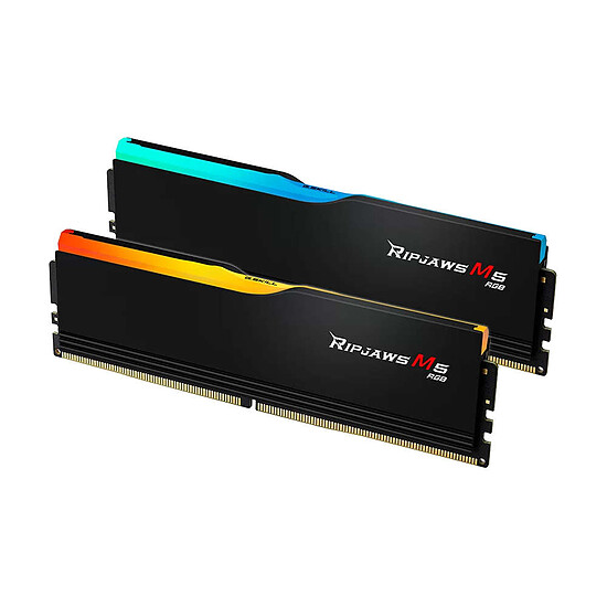 Mémoire RAM G.Skill Ripjaws M5 RGB Black - 2 x 48 Go (96 Go) - DDR5 5200 MHz - CL40