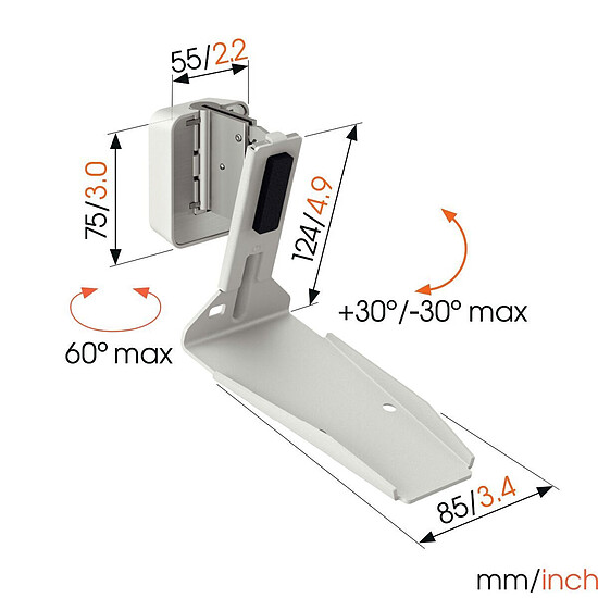 Support enceinte Vogel's SWM 4131 Blanc - Autre vue