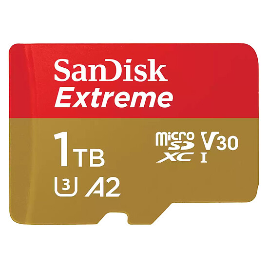 Carte micro SD SanDisk Extreme microSDXC UHS-I U3 1 To + Adaptateur SD - Autre vue