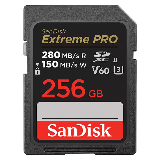 Carte SD SanDisk Extreme PRO UHS-II V60 256 Go - Autre vue