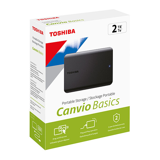 Disque dur externe Toshiba Canvio Basics 2022 2 To Noir - Autre vue