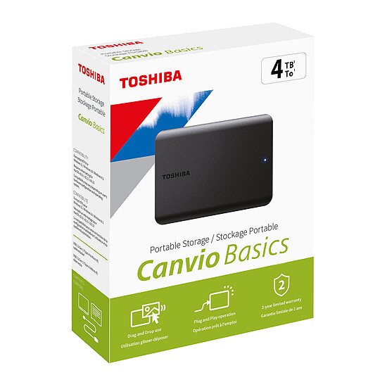 Disque dur externe Toshiba Canvio Basics 2022 4 To Noir - Autre vue