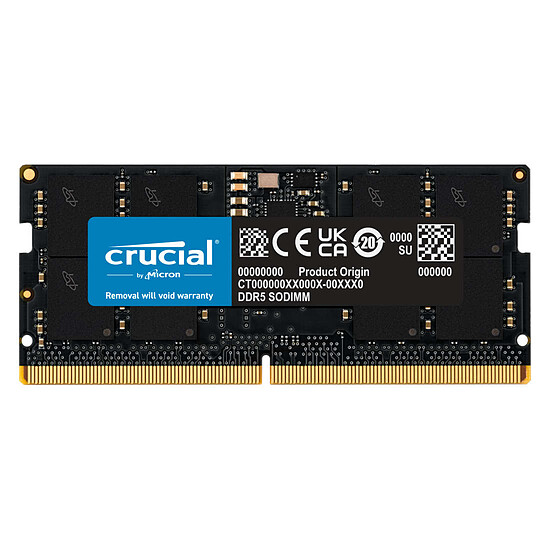 Mémoire Crucial  - 1 x 16 Go (16 Go) - DDR5 5200 MHz - CL42