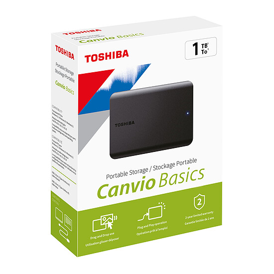 Disque dur externe Toshiba Canvio Basics 2022 1 To Noir - Autre vue